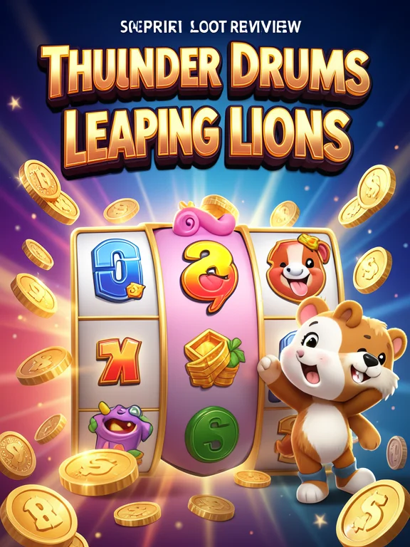 Capa do slot Thunder Drums Leaping Lions